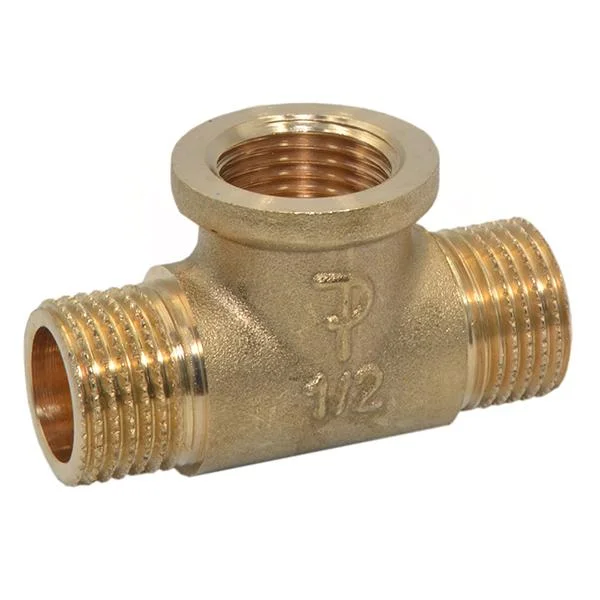 Тройник латунный Pattaroni Ø 1/2" наруж.- внутр.- наруж. резьба