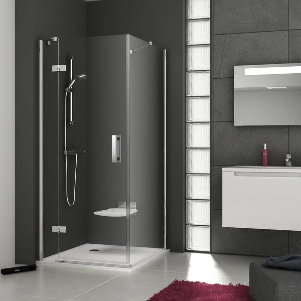 Стенки для душевой кабины Ravak SmartLine SMPS-80 L хром+Transparent