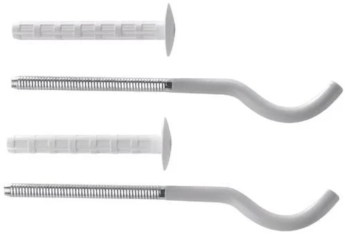 Кронштейн радіаторний штирьовий Cristal 250 мм, колір: білий