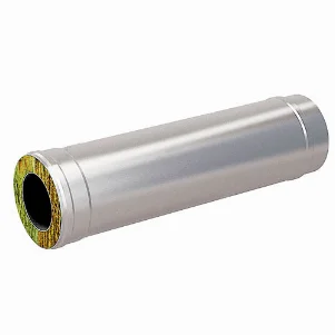 Труба дымоходная сэндвич Ø 300/360 - 0,5 м (нерж.- оцинк. сталь 1,0 мм AISI)