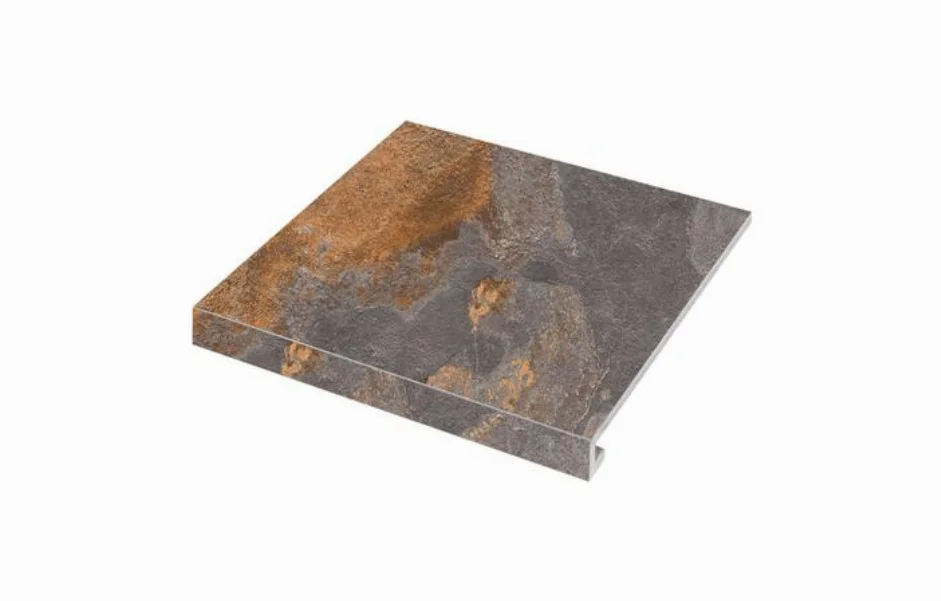 Ступень прямая с капиносом SZRXST2BRC Slate Multicolor 300-35x345x9,2 Zeus Ceramica