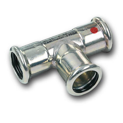 Трійник прес оцинковка SANHA Therm Press Ø 28×35×28 мм (код. 24130)