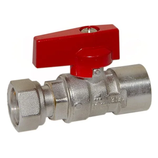 Кран з накидною гайкою прямий Bianchi Ø 3/4"×1" внутр.- внутр. різьба (red/червоний)