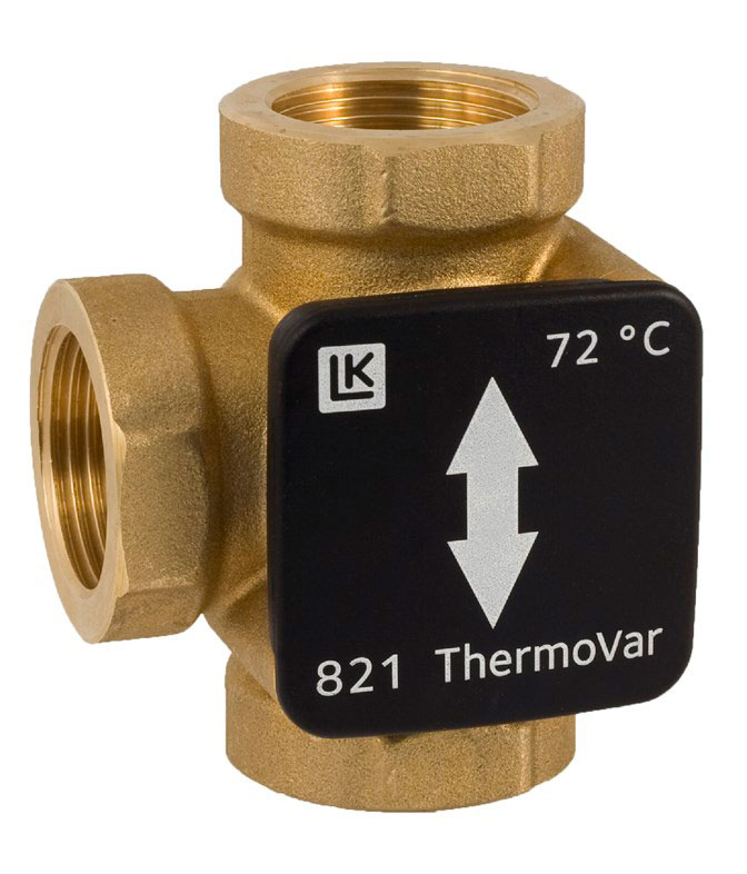 Термостатичний 3-ходовий перемикаючий клапан LK 821 ThermoVar 1" 55 °С