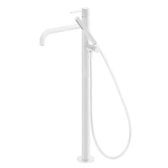 Змішувач настінний для ванни і душа Tres Study Exclusive білий матовий, довгий важіль