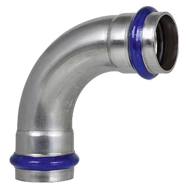 Колено пресс нержавейка (2 муфти) ASG Inox Press Ø 15/90° мм