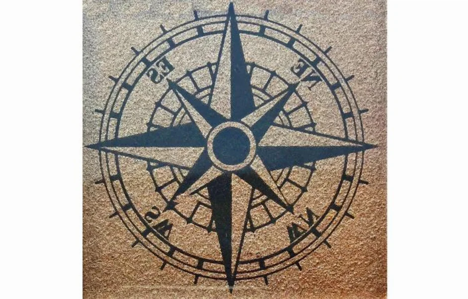 Вставка Tako GTР 73009 Compass Brown Silver 73х73х8 Kotto Ceramica