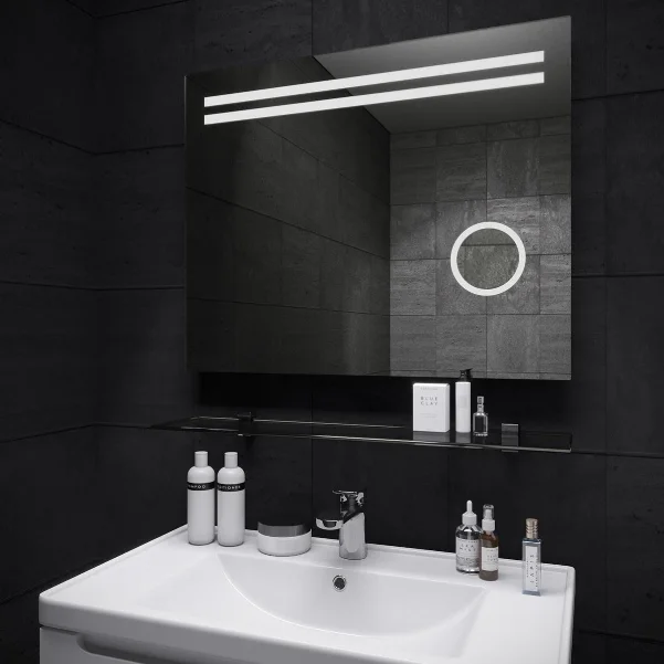 Дзеркало Sanwerk ЛАВА "Делла" 70x65, з LED підсвічуванням