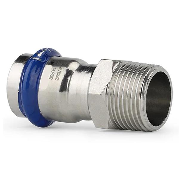 Муфта пресс нержавейка ASG Inox Press Ø 15×3/4" наружная резьба