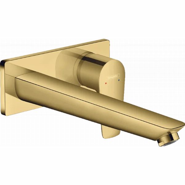 Смеситель для раковины Hansgrohe Talis E настенный с длинным изливом, золото 71734990