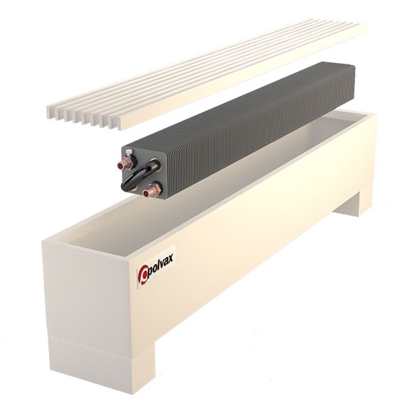 Конвектор POLVAX W.КEM.95x1250x450 мм 1651 Вт