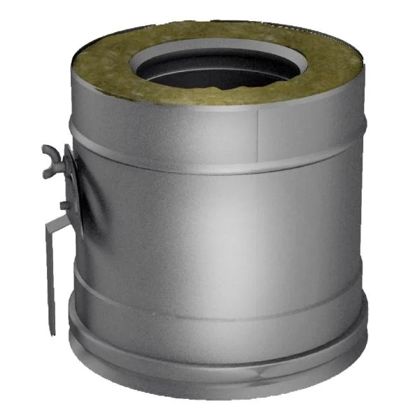 Шибер для дымохода сэндвич Ø 100/160 мм (нерж.- оцинк. сталь 0,5 мм AISI)