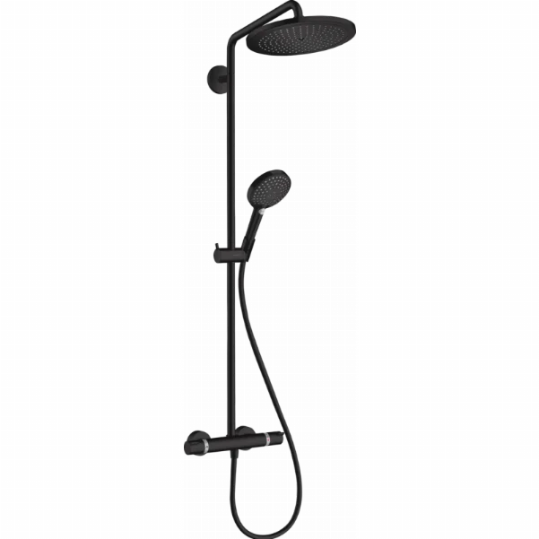 Душевая система Hansgrohe Croma Select S Showerpipe 280 1jet с термостатом, черный матовый 26890670
