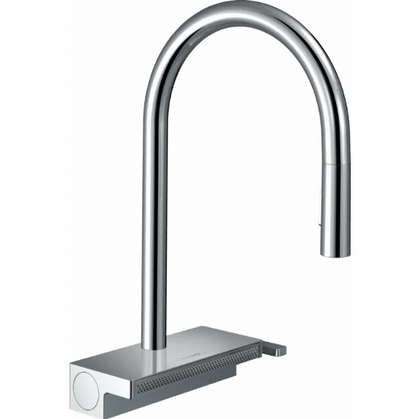 Смеситель для кухонной мойки Hansgrohe Aquno Select M81 с выдвижным изливом, хром