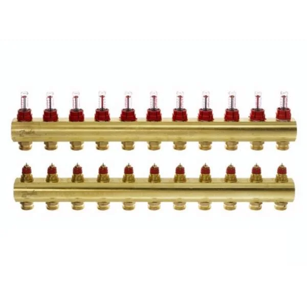 Колектор Danfoss FHF 11+11 з ротаметрами
