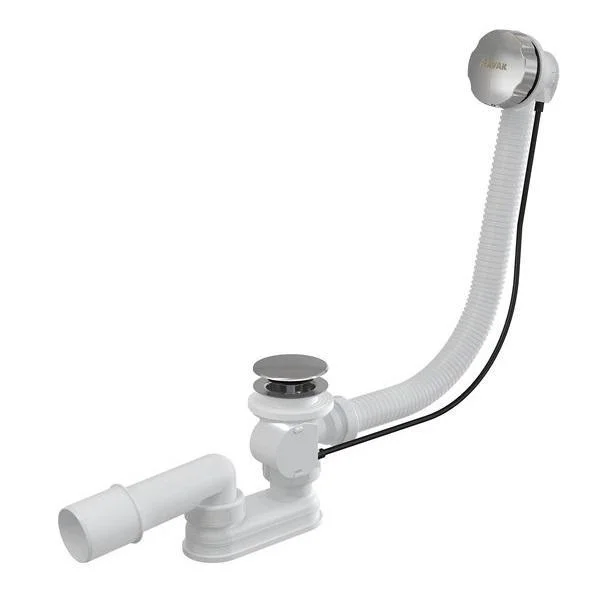 Сифон для ванни RAVAK 570 мм, ХРОМ (управління тросом)