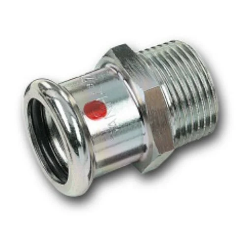 Муфта прес оцинковка SANHA Therm Press Ø 22×1/2" з зовнішньою різьбою (код. 24243g)