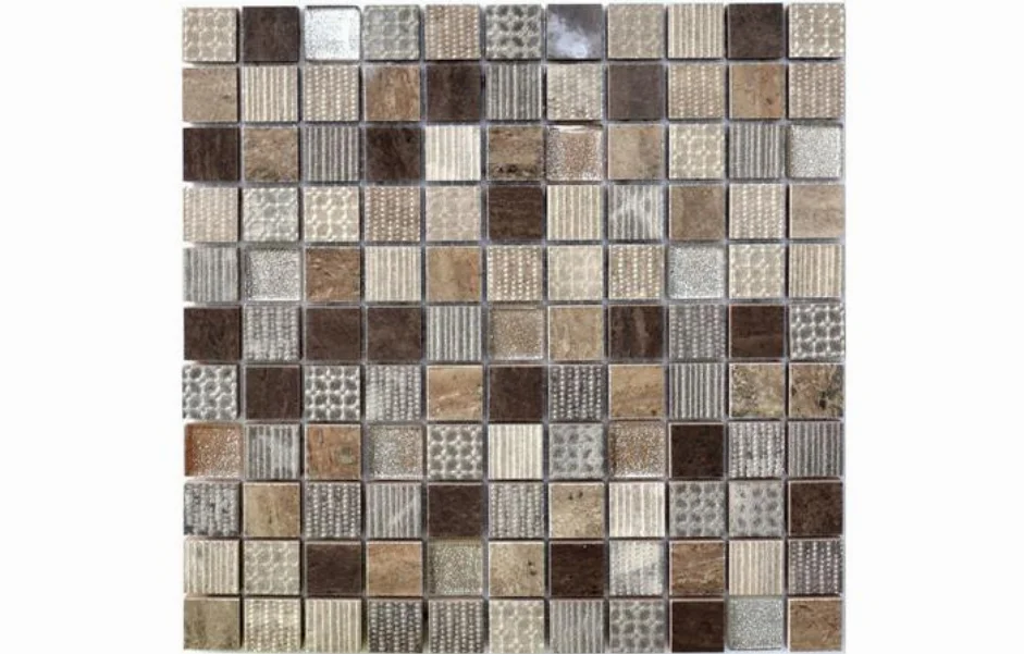 Мозаика СМ 3045 С3 Brown-Ebony-Beige Silver 300x300x9 Kotto Ceramica