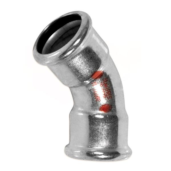 Коліно прес оцинковка RM Steel Pres (2 муфты) Ø 15/45° мм