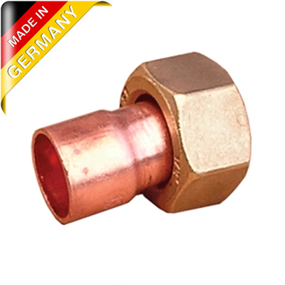 Муфта мідна з накидною гайкою Sanha Ø 22x3/4" (код. 5359g)