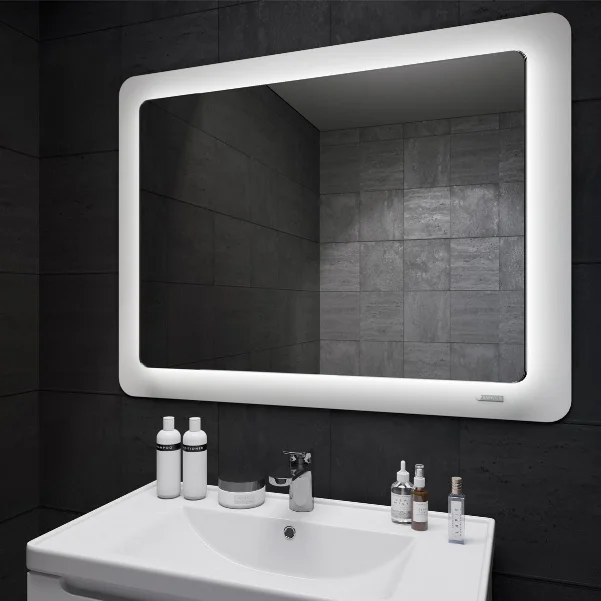Дзеркало Sanwerk УЛЬТРА "Космо" 88x83 біле, з LED підсвічуванням
