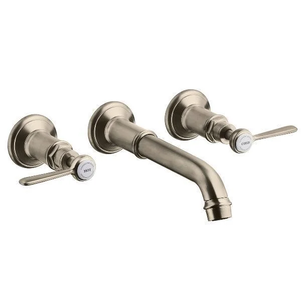 Смеситель настенный для раковины Axor Montreux двухрычажный, никель