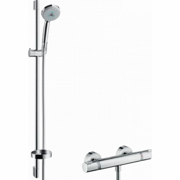 Душевой набор Croma 100 Multi с термостатом Ecostat Comfort и душевой штангой 27085000