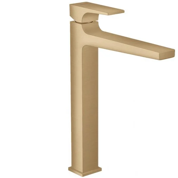 Смеситель для раковины Hansgrohe Metropol со сливным клапаном Push-Open, цвет: бронза