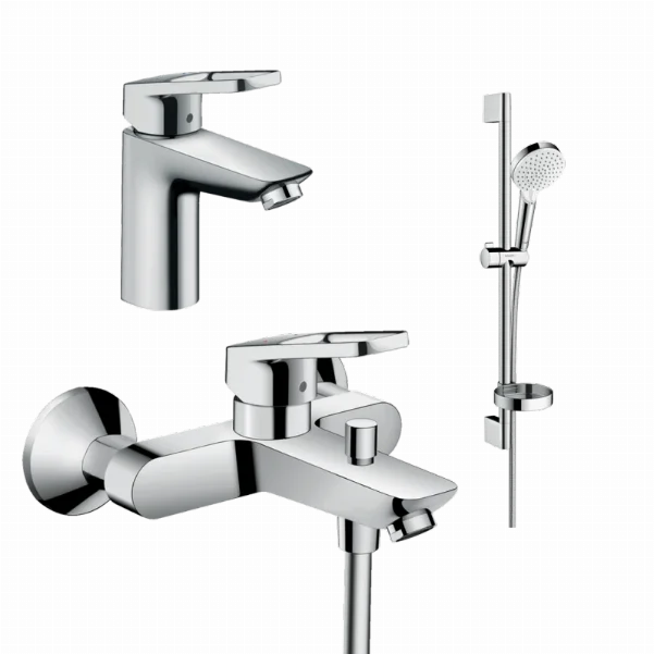 Набор смесителей для ванны 3 в 1 Hansgrohe Logis Loop 1062019 (71151000, 71244000, 26553400)