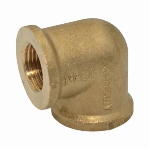 Коліно редукційне латунне Pattaroni Ø 1"×3/4" внутрішня різьба