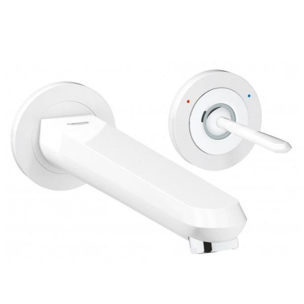Змішувач настінний для раковини Grohe Eurodisc Joy L-Size, білий місяць
