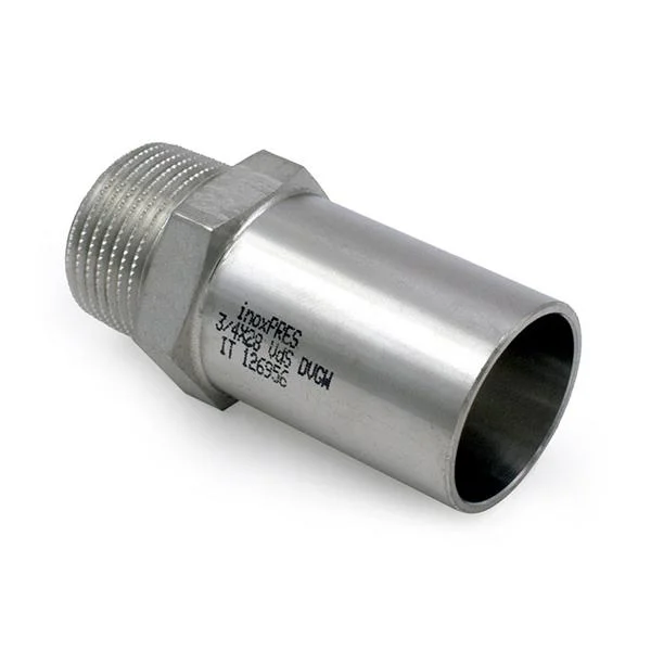 Штуцер прес нержавійка RM Inox PRES Ø 15×1/2" зовнішня різьба