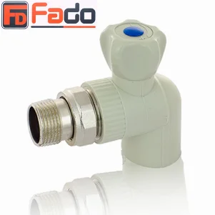 ППР Кран радиаторный угловой Fado Ø 25×3/4" прямой