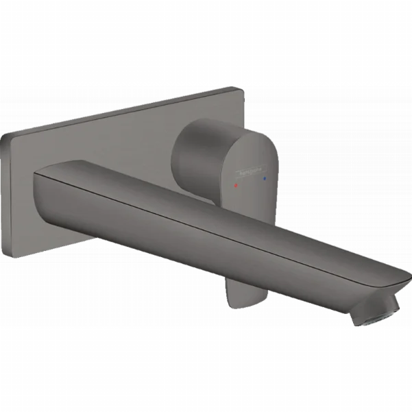 Змішувач для раковини Hansgrohe Talis E настінний з довгим виливом, чорний матовий хром 71734340