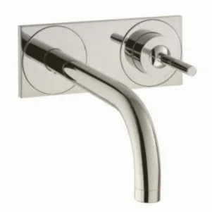 Змішувач настінний для раковини Axor Uno, винос 225, з панеллю, нікель