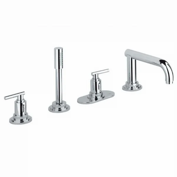 Смеситель для ванны GROHE Atrio Jota на 4 отверстия, двухвентильный, для монтажа на плиточном бортике