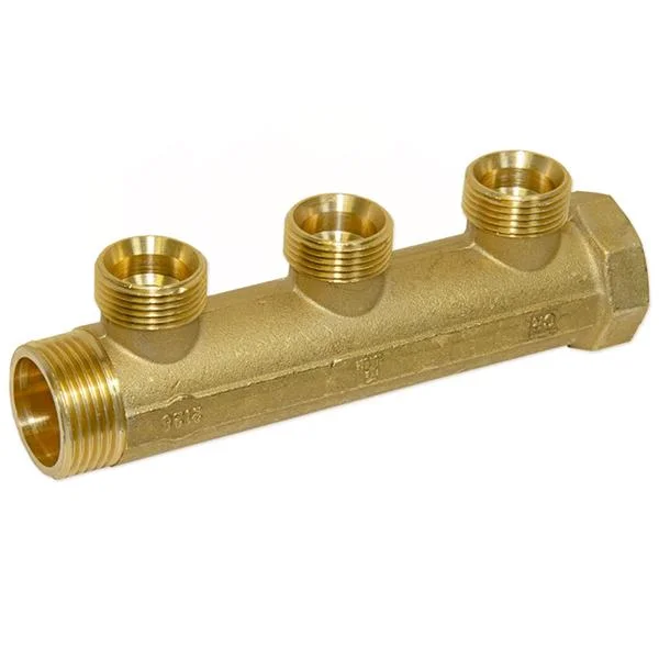 Колектор латунний Bianchi Ø 1"×3/4" EK - 3 контури, I=50 мм (ADZ brass)