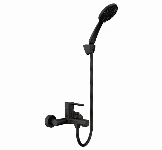 Змішувач для ванни Genebre Oslo Black, з душовим гарнітуром (65100194166)