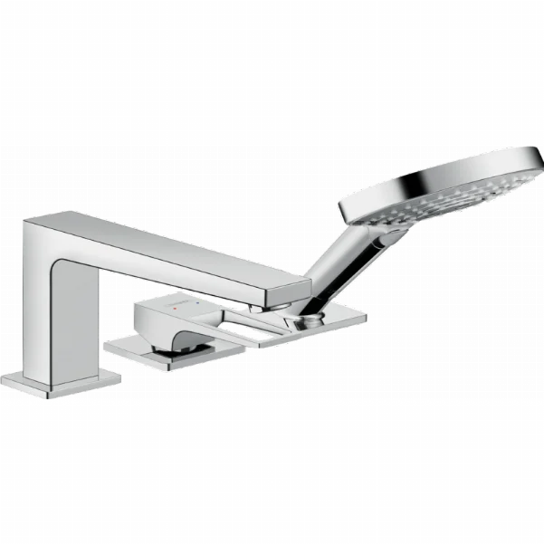 Смеситель Hansgrohe Metropol на край ванны, на 3 отверстия, с рукояткой-петлей 74550000