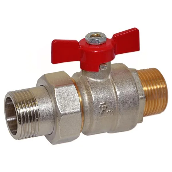 Кран-американка прямая Bianchi Ø 1"×1" наружная - наружная резьба (red/красный)