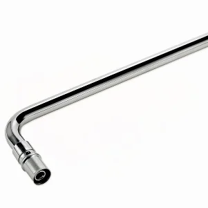 Трубка Г подобная хром для радиатора пресс Bonomi Ø 15×16/2,0 мм, L=300 мм