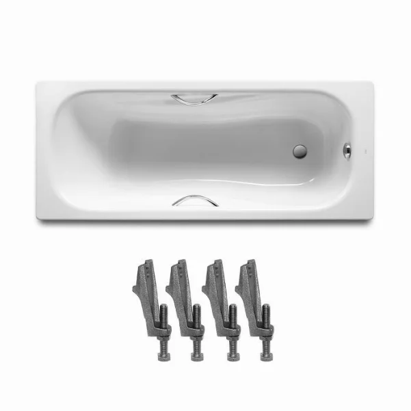 Ванна сталева ROCA Princess 170×75 см, з ручками і ніжками