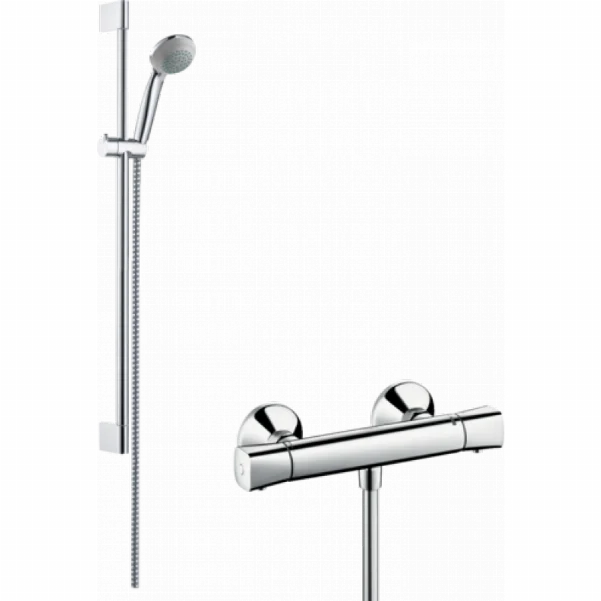 Душевой набор Hansgrohe Crometta 85 Vario с универсальным термостатом Ecostat и душевой штангой 65 см 27058000