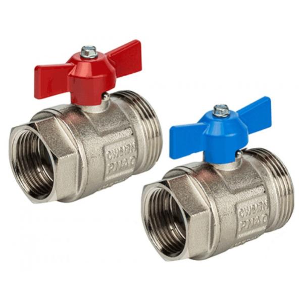 Комплект шаровых кранов KERMI 3/4"х1-1/4" (для колекторов)