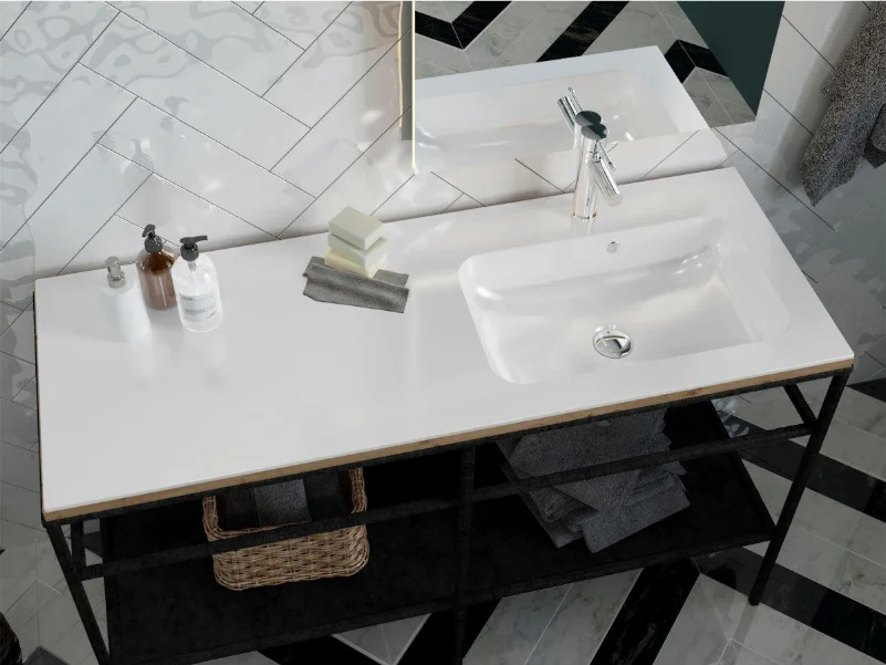 Умивальник Miraggio Della R 1200×451 мм, чаша праворуч