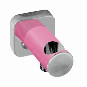 Шланговое подсоединение Tres 48х48 мм розовый-хром