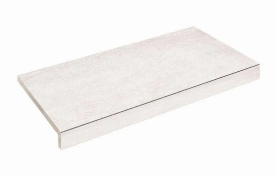 Ступень прямая с капиносом SX60CR1RR CONCRETE BIANCO 345-50x598x20 Zeus Ceramica