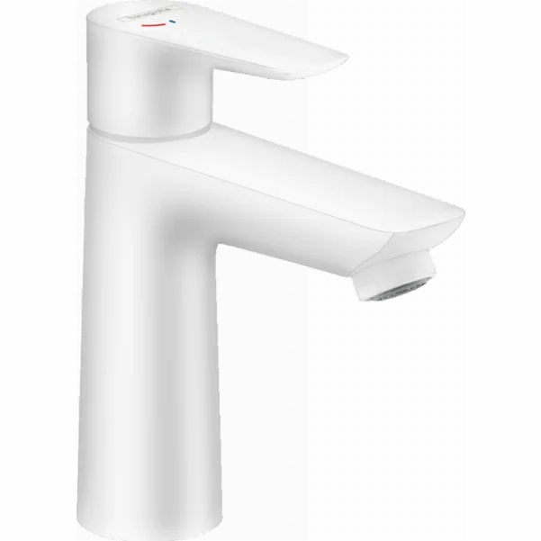Смеситель Hansgrohe Talis E для раковины со сливным гарнитуром, белый матовый 71713700