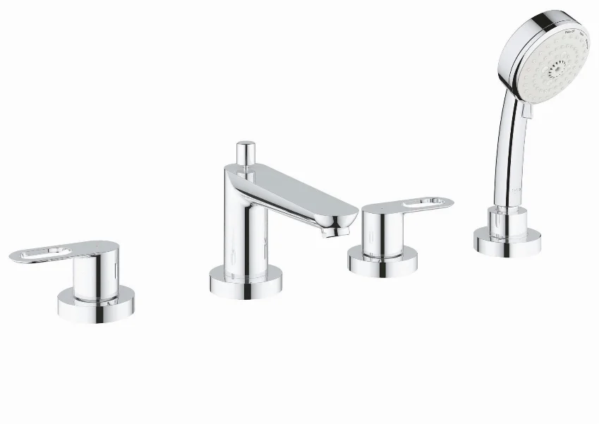 Смеситель Для ванн GROHE BauLoop двухвентильный на борт ванны с душем, хром