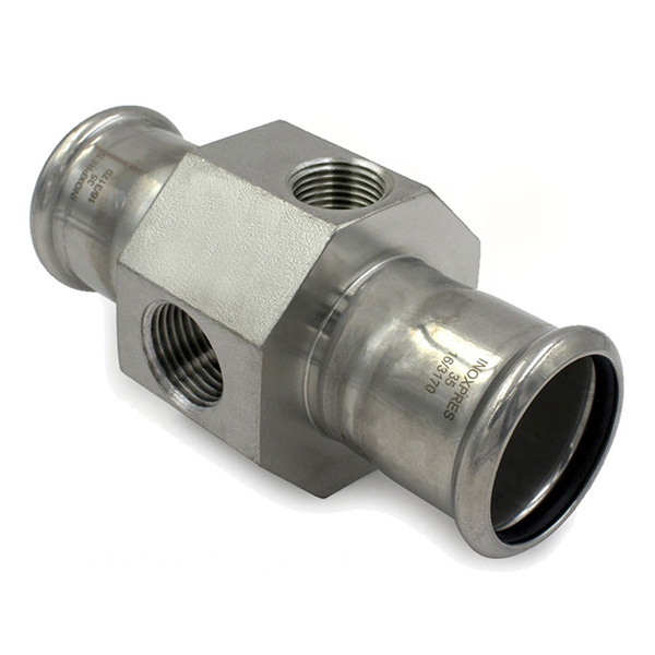 Муфта пресс нержавейка RM Inox PRES Ø 108 мм, с отверстиями Ø 1/2"